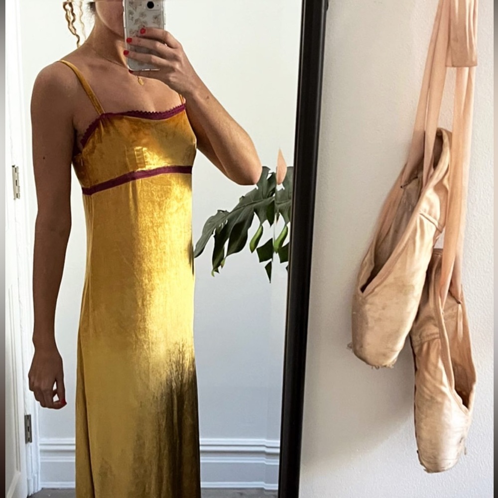 Golden Velvet Gown